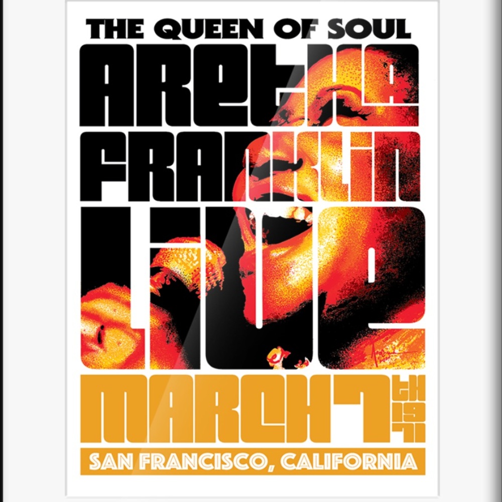 ARETHA: Queen of Soul Tour Poster - San Francisco 1971